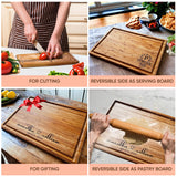 Handmade Personalized Cutting Board - Natural Bamboo Engraved Charcuterie Boards - Best Present for Wedding, Bridal Shower, Engagement, Birthday - Custom Engraved Chopping Block (Personalized) Taniri