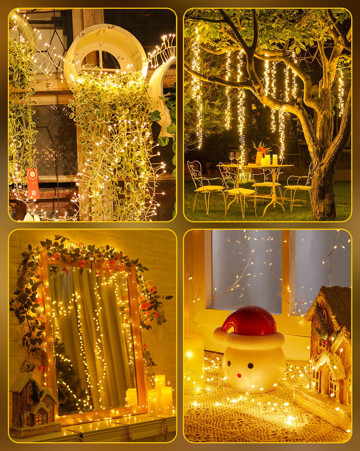 Fairy Lights Battery Operated, 60 LED Fairy String Lights Waterproof Silver Wire 5 Feet Firecracker Starry Light for DIY Wreath Home Wedding Party Bedroom Mason Jar Holiday Christmas Decorations Minetom