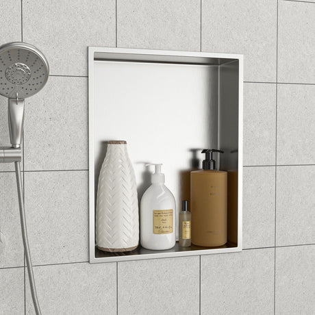 Stainless Steel Shower Niche With Seamless Design For Bathroom Storage HouseOfZazla