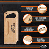 Traeger Grills BAC454 Wooden Grill Scraper – Solid Hardwood Grill Grate Cleaner, Compatible with Pro Series, Ironwood, and Timberline Grills, Safe Bristle-Free Grill Cleaning Accessory Traeger