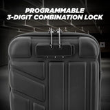 CASEMATIX Locking Pistol Case Fits Small to Large 9mm Pistols with Room For Extra Clips and Attachments- Portable EVA Gun Rug Handgun Case with Snap In Zippers, Water Resistant, Shoulder Strap CASEMATIX