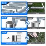 YSSOA Trampoline 12FT for Kids with Safety Enclosure Net Wind Stakes 400LBS Weight Capacity Recreational Trampolines Black Inside Net YSSOA