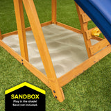 Sportspower Augusta Wooden Swing Set with Heavy Duty A-Frame & 6ft Double Wall Slide, Bonus Anchor Kit Included Sportspower