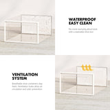 SEE SPRING 12 Pack Shoe Storage Box, Clear Plastic Stackable Shoe Organizer for Closet, Space Saving Foldable Shoe Rack Sneaker Container Bin Holder SEE SPRING