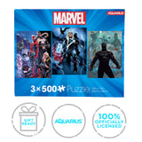 AQUARIUS - Marvel 500 Piece Jigsaw Puzzles | Set of 3 Puzzles AQUARIUS
