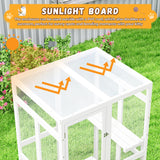 Catio Outdoor Cat Enclosure, Wooden Catio with Window Access for Patio, Indooe Kitty House Cage (White) Nyeekoy