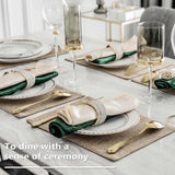 Home Brilliant Linen Placemats Set of 4 Heat Resistant Dining Table Cloth Place Mats Kitchen Table Mats Placemats Table Spring Decor, Natural Linen Home Brilliant