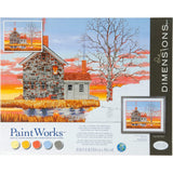 Dimensions 73-91743 Home at Sunset Paint by Numbers Kit, 20'' x 16' Dimensions