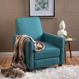 Christopher Knight Home Darvis Fabric Recliner Club Chair, Dark Teal 26.75D x 34W x 36.25H in GDFStudio