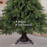 Roowest Christmas Tree Stand for Live Tree, Real Christmas Tree Base Dark Green Metal Holiday Xmas Tree Stands Fits for 2-3.5 Inches Trunk, 0.8 Gallon Water Capacity Roowest