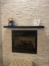 Joel's Antiques - 60 Inch Wooden Floating Shelves for Wall - Made of Natural Wood - Long Heavy Duty Rustic Fireplace Mantel & Book Shelf - Perfect for Living Room - Black 60x7x3 in joelsantiques