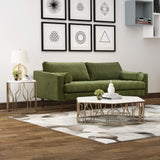 POLY & BARK Napa 88.5" Sofa in Distressed Green Velvet POLY & BARK