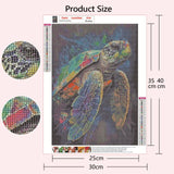 Muzagroo Art 5D Diamond Painting Kits for Adults, DIY Diamond Art Kits for Beginners, Turtle Diamond Dot Kits Gem Arts and Crafts for Living Room, Gem Painting Bedroom 4 PCS Wall Art Muzagroo Art
