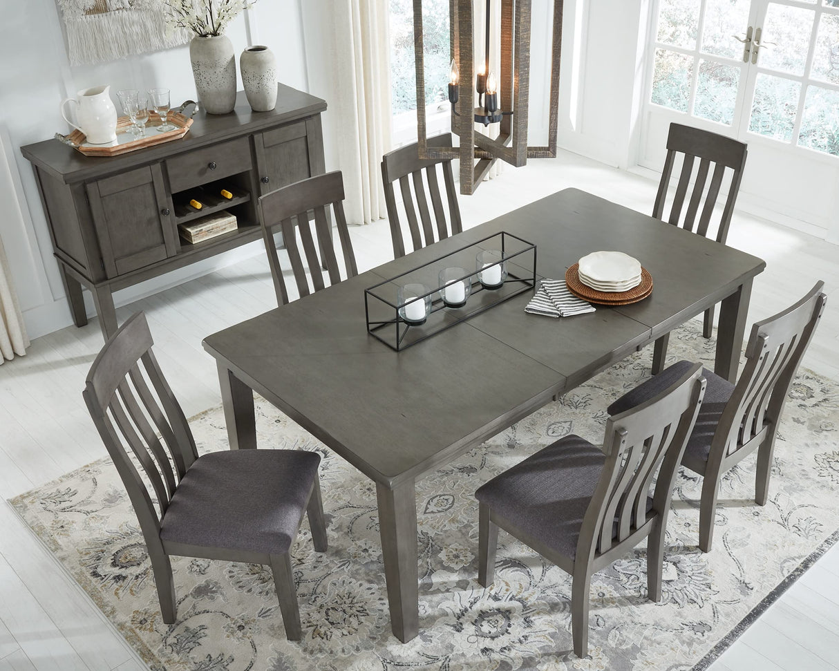 Signature Design by Ashley Hallanden Modern Farmhouse Dining Room Butterfly Extension Table, Dark Gray Signature Design by Ashley