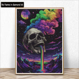 Kaliosy 5D Diamond Art Kits for Adults Skeleton by Number Kits, Diamond Painting Art Rainbow DIY Full Drill Crystal Craft Cross Stitch Embroidery Decoration (12x16 inch) 30x40 cm Kaliosy