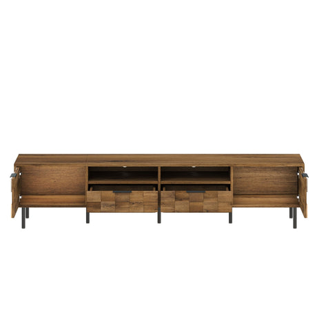 TV Stand With 2 Drawers, Media Console Table, Storage Cabinet With Cable Management HouseOfZazla