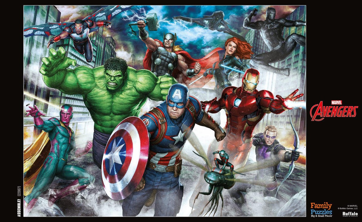 Buffalo Games - Marvel - Avengers, Assemble! - 400 Piece Jigsaw Puzzle for Families -Challenging Puzzle Perfect for Game Nights - Finished Size is 21.25 x 15.00 Buffalo Games