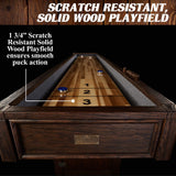 Barrington Billiards 12' Webster Shuffleboard Table with Scratch-Resistant Playfield and 8 Puck Set Barrington Billiards
