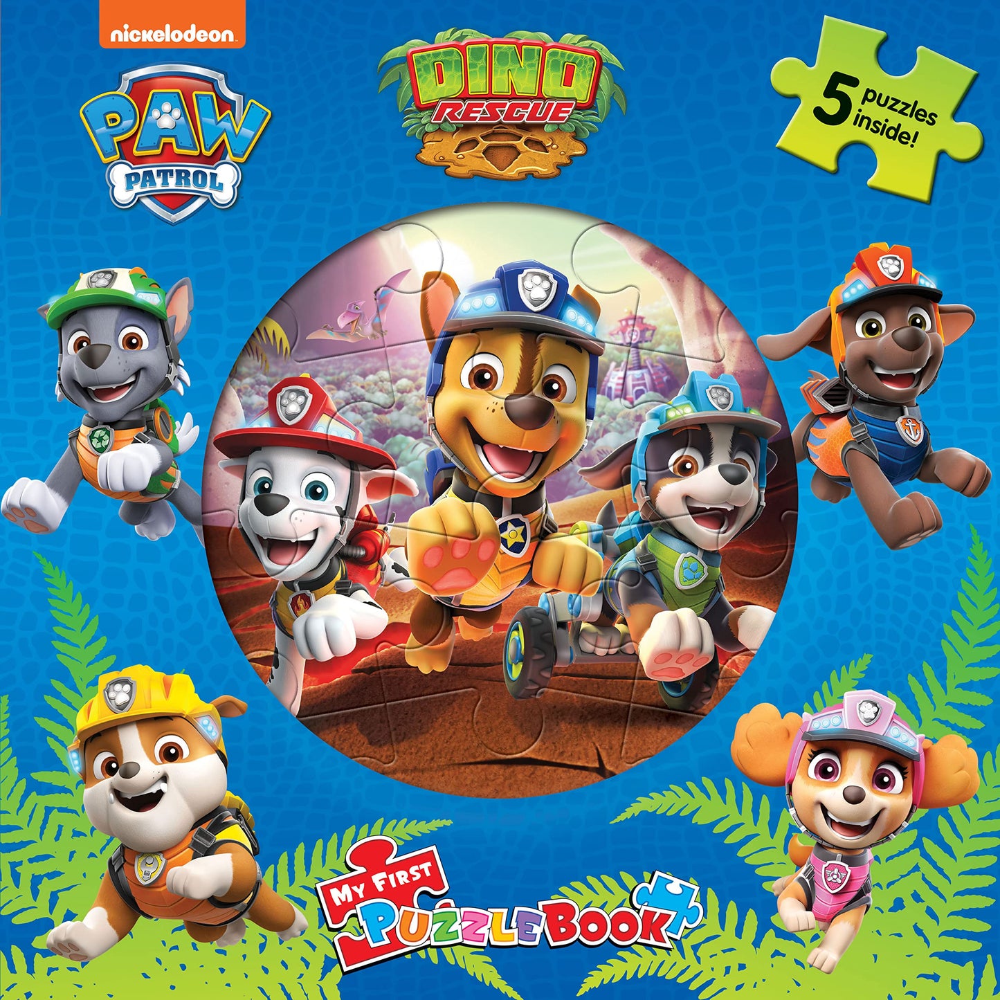 Paw Patrol Dino Rescue My First Puzzle Book - Jigsaw Puzzles for kids, 10-page board book, 5 puzzles to enjoy