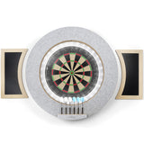 peleya Dart Board Cabinet Set with LED Light; Bristle Dartboard, Built in LED Light, Darts and Chalkboards peleya
