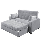 Lifestyle Solutions Ainsley Full Size Convertible Loveseat, Light Grey Serta