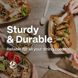 100% Compostable Cutlery Set - 300 Pieces Wooden Compostable Utensils [120 Forks, 90 Knives, 90 Spoons] - Disposable Wooden Cutlery, Eco Friendly Forks And Spoons Disposable Cutlery Set Party Utensils GO GO GREEN