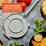 IMUSA USA Tortilla Press, 8 Inch, Silver Imusa