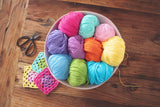 Studio Sam Pure Cotton Yarn Set for Knitting and Crochet. Pack of 10 Skeins, Total 1850 Yards. Great for Baby Blankets and Clothes. Boho Brights Collection. Studio Sam and Co