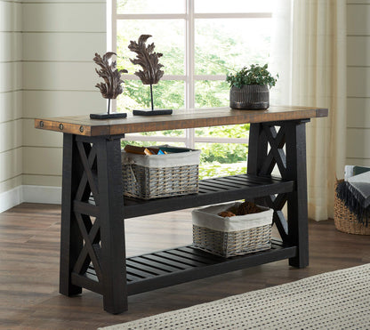 Martin Svensson Home, Console/Sofa Table, Black Stain and Natural