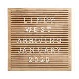 Pearhead Wooden Letterboard Set - Ideal Photo Sharing Prop for Baby Announcements, Milestone Keepsake, Custom Message Board and Shower Gift - Includes 188 Letters, Numbers, and Symbols - Natural Wood Pearhead