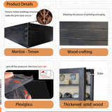 Houstimi Black 11x16 Large Shadow Box Frame Deep Shadow Box with Shelves Pet Memorial Shadow Box Display Case with Linen Back for Handicrafts,Picture Frames,Medals,Coins,Pins Collection and More Houstimi