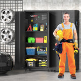 Metal Garage Storage Cabinet with Wheels, 71"H Tool Storage Cabinet with Doors and Adjustable Shelves, Locking Garage Cabinets and Storage System for Utility Home, Warehouse, Workshop, Basement PIYAZEE