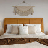 AFI, Andorra King Platform Bed with Panel Footboard & Twin XL Trundle, Light Toffee AFI