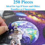 Think2Master Solar System & Space Exploration 250 Pieces Jigsaw Puzzle Fun Educational Toy for Kids 6-8 8-10 10-12, School & Families. Great Gift for Boys & Girls Ages 8+ for Learning. 14.2” X 19.3” THINK2MASTER