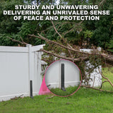 IRONBARBIE Thickened Fence Post Repair Stakes Kit, Steel Fence Post Anchor, Repair Leaning 4x4/6x6 Wooden Fence Post Support (Thicker 11-Gauge, 2 Pack/Black) ironbarbie