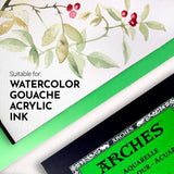 Arches Watercolor Pad, Cold Press, 9x12 inches, 12 Sheets - Professional Art Paper for Watercolor Gouache Ink Acrylic Canson