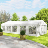 Outsunny 16.5' x 33' Party Tent, Heavy Duty Large Outdoor Canopy Tent Shelter with Removable Sidewalls, 10 Windows and 2 Doors, Tents for Parties, Wedding, Events, BBQ Grill, White Outsunny