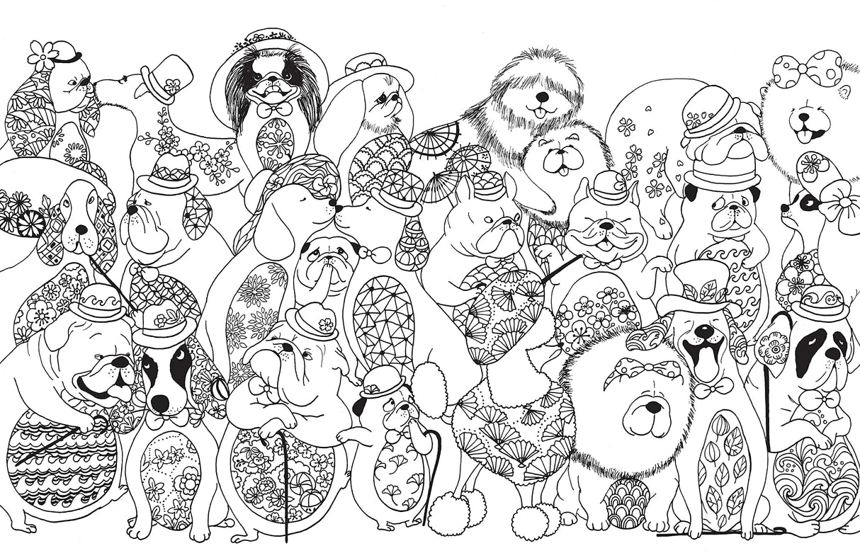 A Million Dogs: Fabulous Canines to Color (Volume 2) (A Million Creatures to Color) Union Square & Co.