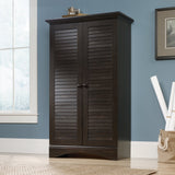 Sauder Harbor View Storage Pantry Cabinet, L: 35.43" x W: 16.73" x H: 61.02", Antiqued Paint finish Sauder