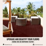 Playsafer Brick Rubber Interlocking Tiles | 16 X 16 | Easy Install for Indoor and Outdoor Use (Red, 20 Tiles) Playsafer
