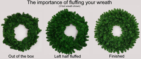 5 Foot Multi-Color L.E.D. Christmas Wreath - 60 inch - 400 LED Lights - Indoor - Large Outdoor Wreath - ACWreaths ACWreaths