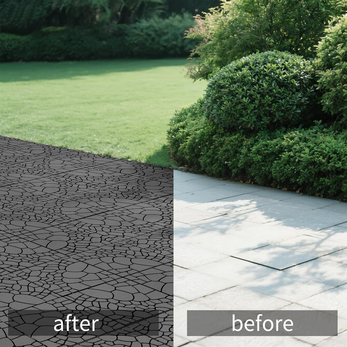 Interlocking Plastic Deck Tiles, 44 Pack, 12"x12" Waterproof Patio Floor Tiles for Indoor and Outdoor, Easy Snap Deck Tiles for Balcony, Garden, Backyard, Pathway and Poolside, All Weather Voyavela