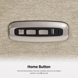 MCombo Wall-Hugger High Leg Power Recliner Chair with Adjustable Headrest and USB&Type C Dual Charge Ports for Living Room, Office, and Small Spaces, Fabric HL128 (Beige) MCombo