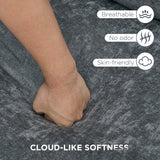 Tbfit Modern Sofa, 89" Cloud Couch w/Pillows, Pocketed Spring Seats, Comfy 3-Seater Plush Foam Cushions, Chenille Fabric Removable Cover, Soft Upholstered Living Room Furniture Home Apartment, Gray Tbfit