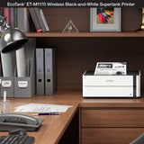 Epson EcoTank ET-M1170 Wireless Monochrome Supertank Printer with Ethernet PLUS 2 Years of Unlimited Ink*,White Epson