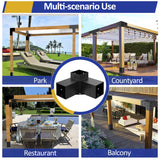 Heavy Alloy Steel Pergola Kit with 3-Way Pergola Brackets for 6"x 6" (Actual 5.5" X 5.5") Lumber，DIY Pergola Brackets Suitable for Pergolas，Gardens，and Metal Gazebo Kits - Includes Screws JEXALINE