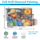 LELEMON Diamond Art Kits for Adults,Diamond Painting Kits for Adults,5d Diamond Painting Kit with Diamond Art Accessories for Home Wall Decor 12 x 16inch (Space) LELEMON
