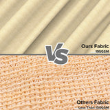 INFRANGE 16' x 18' Rectangle Sun Shade Sails Canopy UV Block for Patio Deck Pergola Yard Lawn Outdoor Activities (Sand) INFRANGE