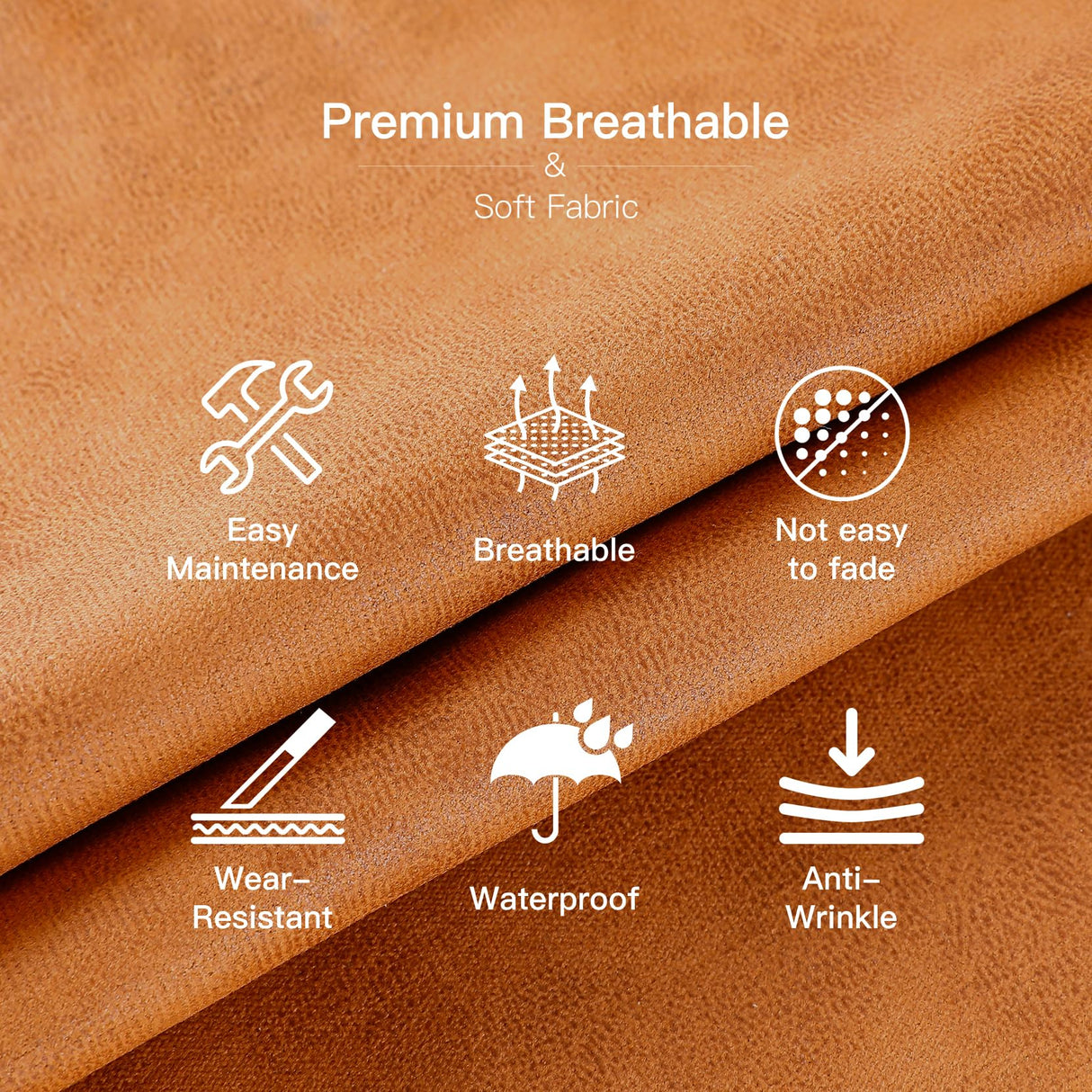 koorlian 73 inch Loveseat Sofa, Mid Century Modern Couch, Orange Fabric Sofa with Soft Comfy Cushion, Orange koorlian