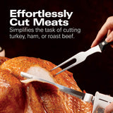 Hamilton Beach Electric Knife Set for Carving Meats, Poultry, Bread, Crafting Foam & More, Reciprocating Serrated Stainless Steel Blades, Ergonomic Design Storage Case + Fork Included, 5Ft Cord, White Hamilton Beach